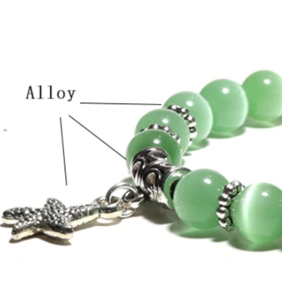 Starfish Opal Beaded Bracelet - Blue - Picture 4 of 5